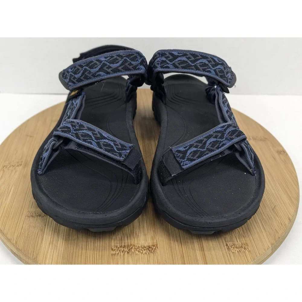 Teva Sport Sandals Mens 7 Black Blue Aztec Hurricane 4 Strappy Outdoor Hike
